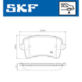 Set placute frana SKF VKBP 90052