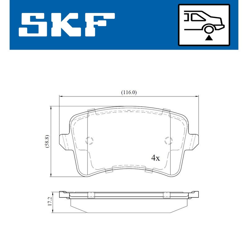 Set placute frana SKF VKBP 90052