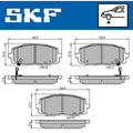 Set placute frana SKF VKBP 80256 A