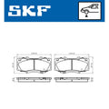 Set placute frana SKF VKBP 80523 A