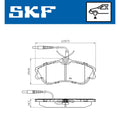 Set placute frana SKF VKBP 80281 E