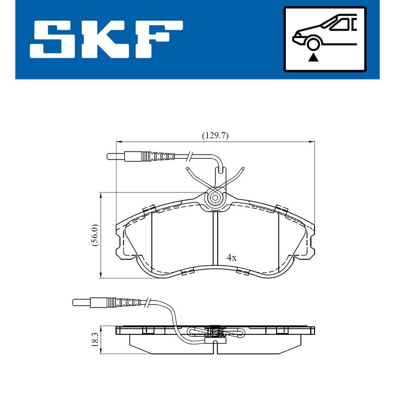 Set placute frana SKF VKBP 80281 E