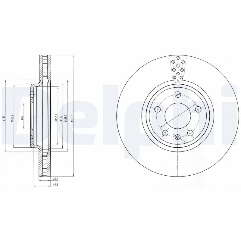 Disc frana DELPHI BG4080C
