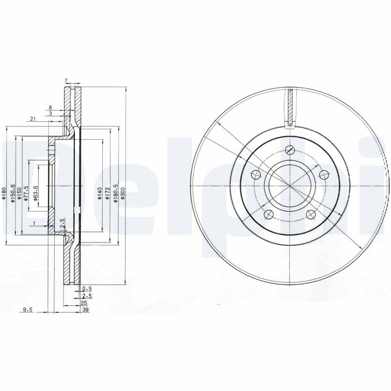 Disc frana DELPHI BG3895C