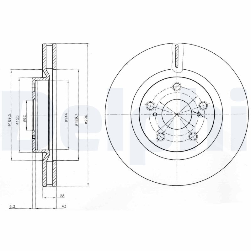 Disc frana DELPHI BG4114C