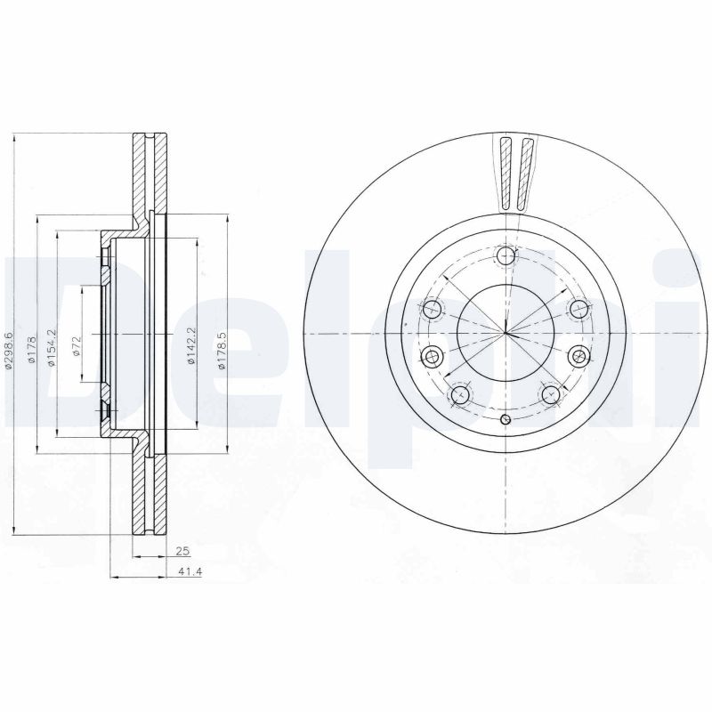 Disc frana DELPHI BG4255C