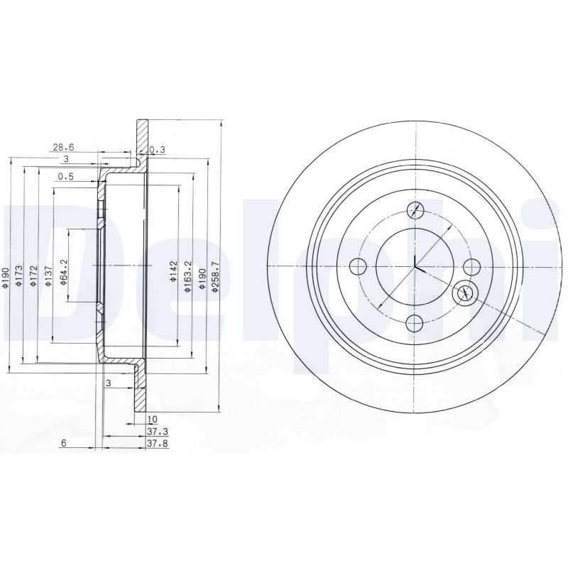 Disc frana DELPHI BG3662C