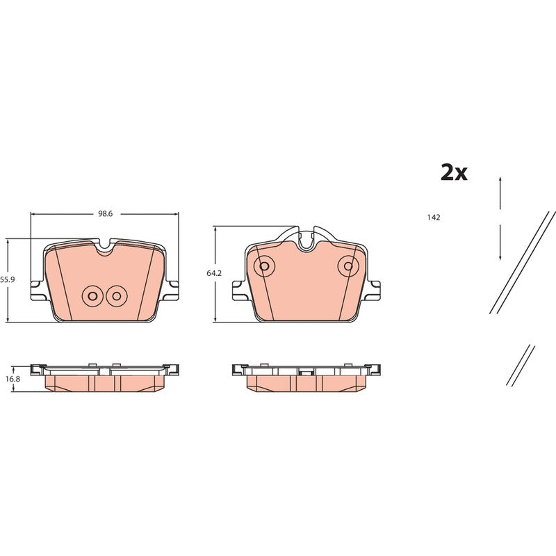 Set placute frana TRW GDB2487