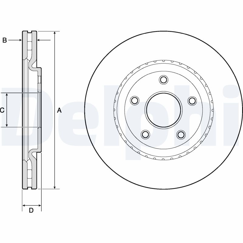 Disc frana DELPHI BG4759C