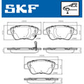 Set placute frana SKF VKBP 80017 A