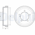 Tambur frana DELPHI BF531