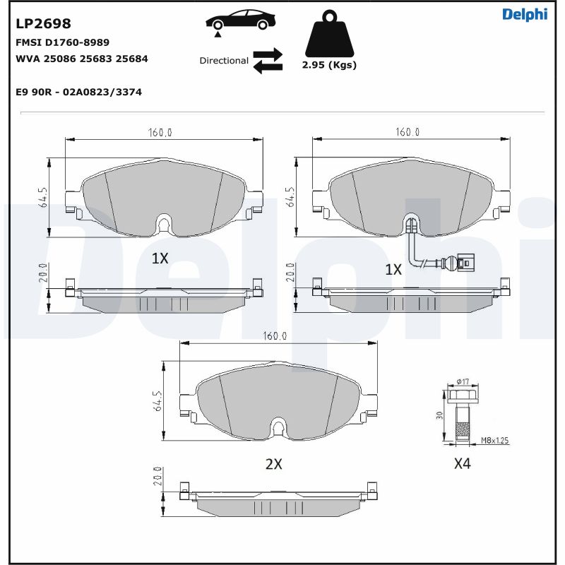 Set placute frana DELPHI LP2698