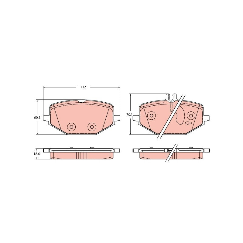 Set placute frana TRW GDB2372
