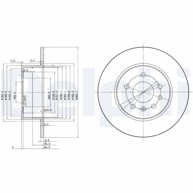 Disc frana DELPHI BG3274