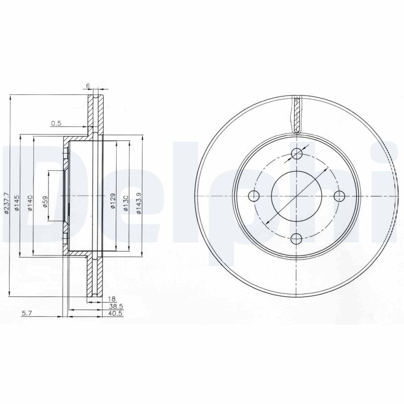 Disc frana DELPHI BG3763