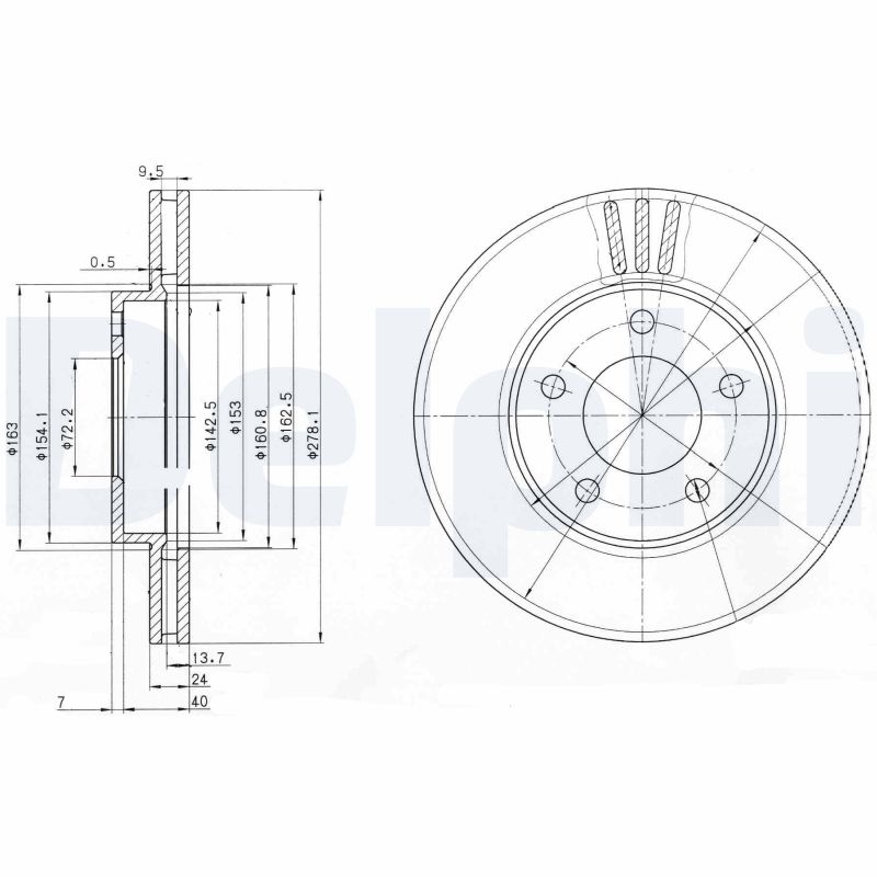 Disc frana DELPHI BG3792