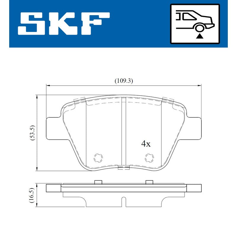 Set placute frana SKF VKBP 90070