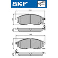 Set placute frana SKF VKBP 80166 A