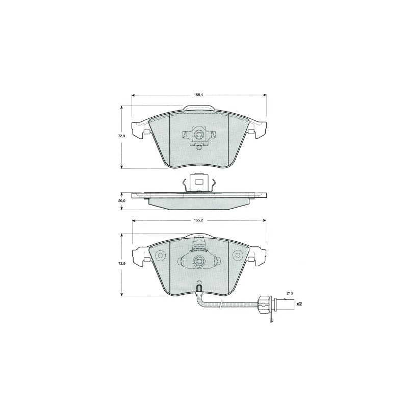 Set placute frana MTR MT469