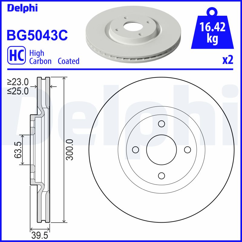Disc frana DELPHI BG5043C