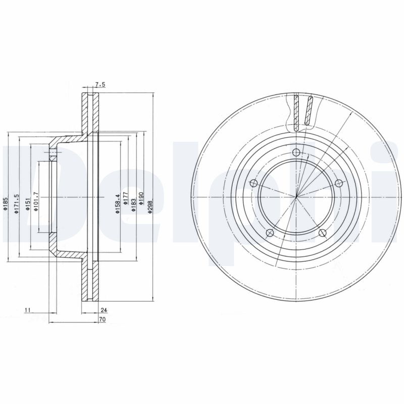 Disc frana DELPHI BG2612C