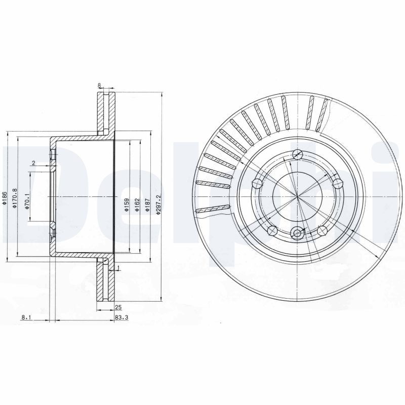 Disc frana DELPHI BG3737C