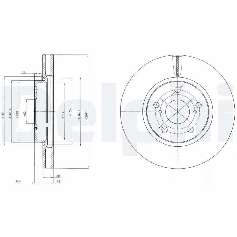 Disc frana DELPHI BG4139C