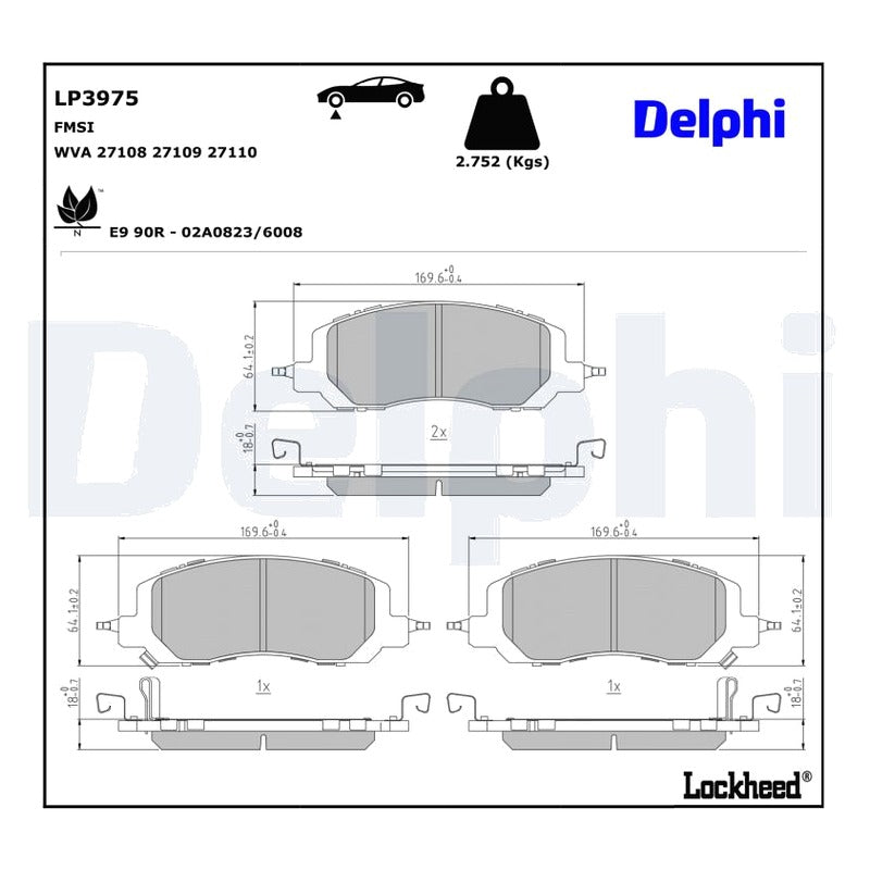 Set placute frana DELPHI LP3975