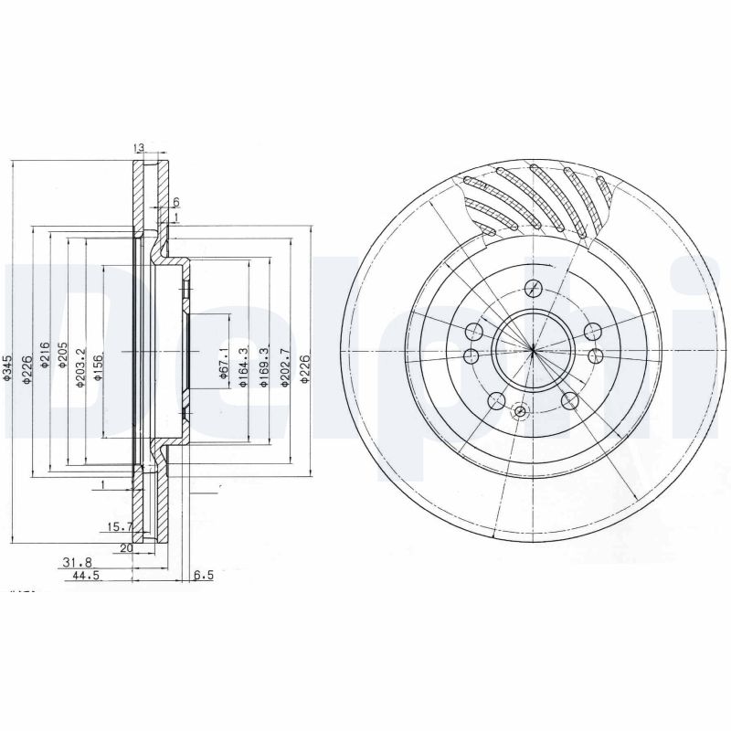 Disc frana DELPHI BG9759