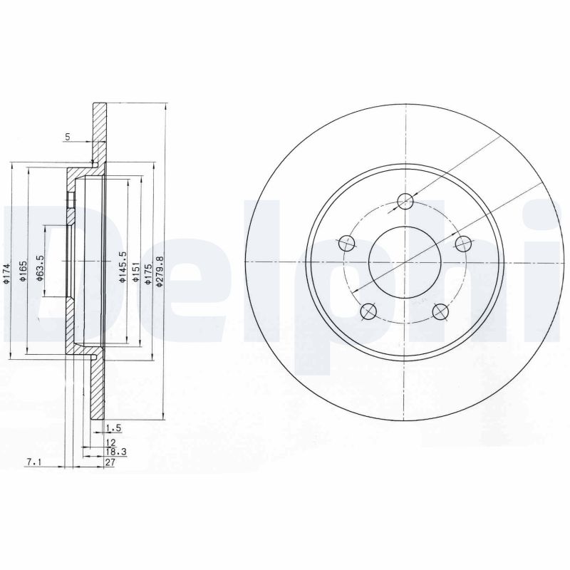 Disc frana DELPHI BG3663C