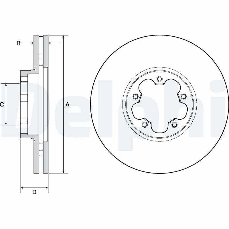 Disc frana DELPHI BG9142C