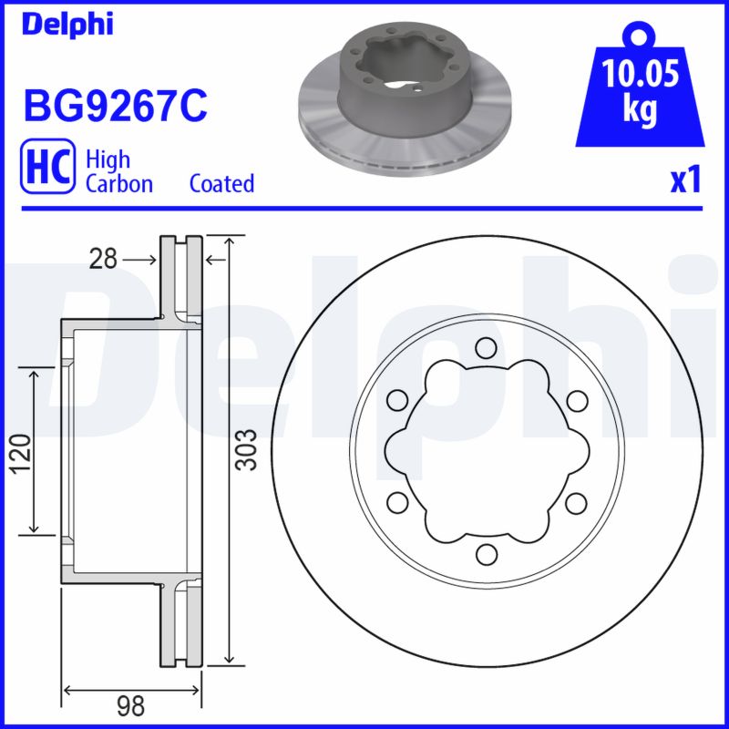 Disc frana DELPHI BG9267C