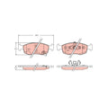 Set placute frana TRW GDB2350