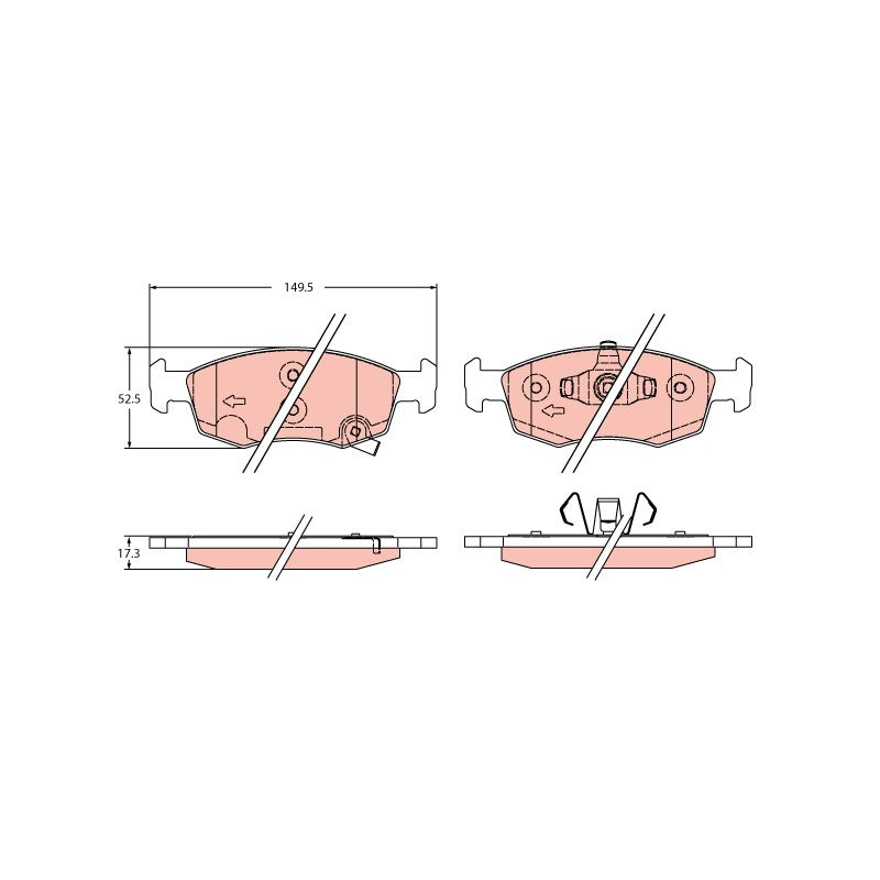Set placute frana TRW GDB2350