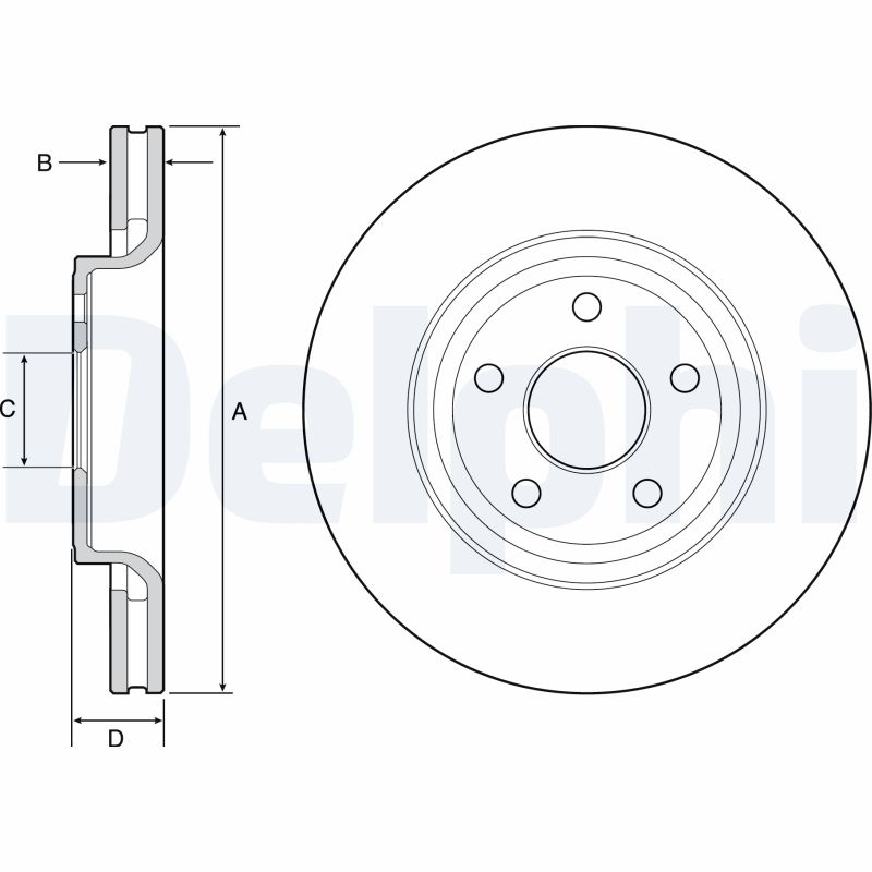Disc frana DELPHI BG9121C