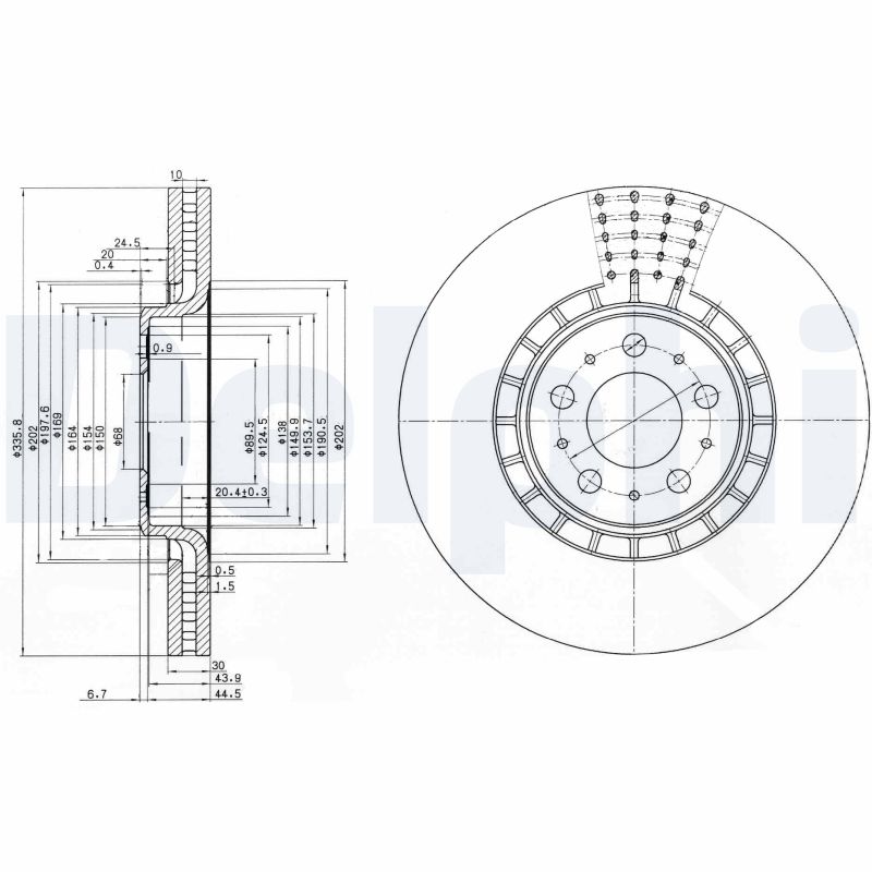 Disc frana DELPHI BG9783C