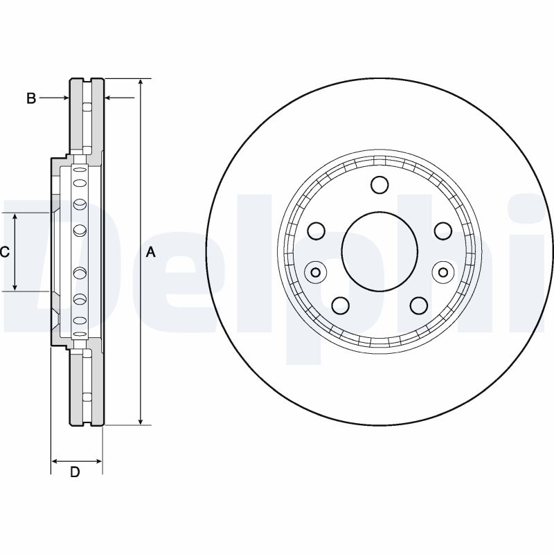 Disc frana DELPHI BG4815C