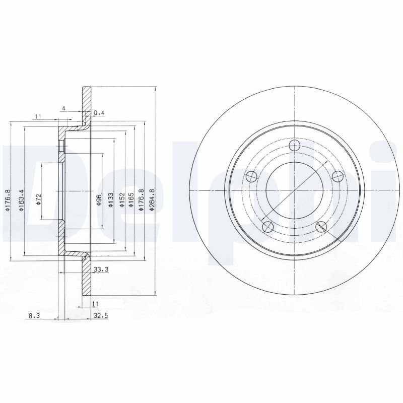 Disc frana DELPHI BG4025C