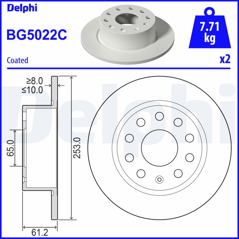 Disc frana DELPHI BG5022C