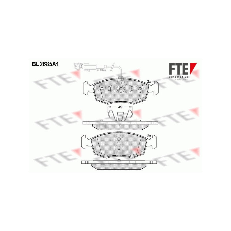 Set placute frana FTE 9010915