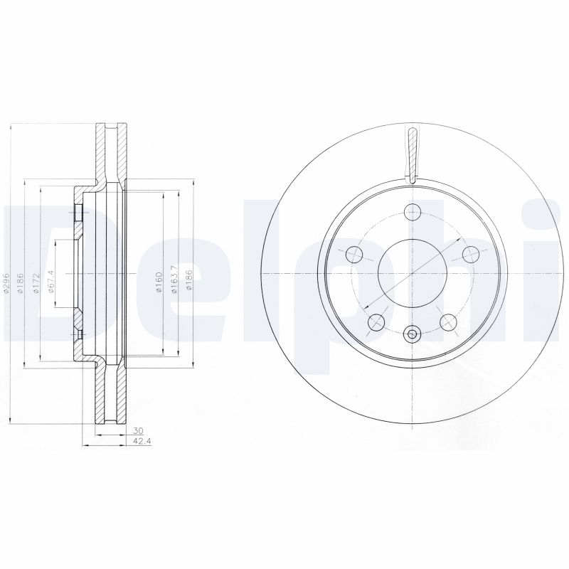 Disc frana DELPHI BG4187C