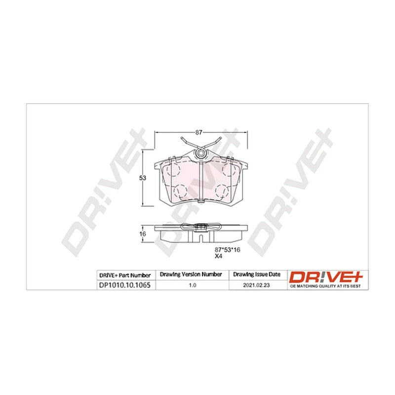 Set placute frana Dr!ve+ DP1010.10.1065