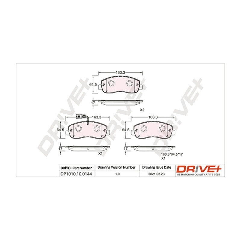 Set placute frana Dr!ve+ DP1010.10.0144