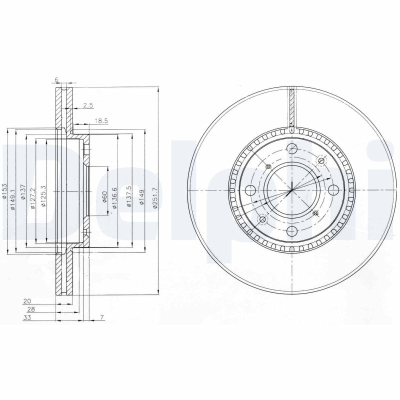Disc frana DELPHI BG4049C