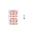 Set placute frana TRW GDB2433