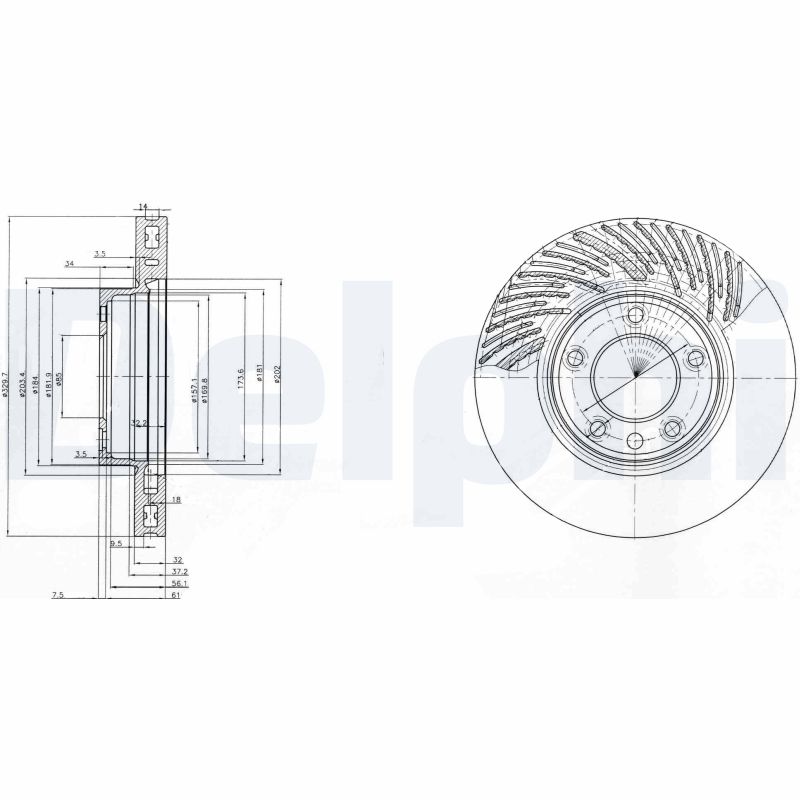 Disc frana DELPHI BG9773