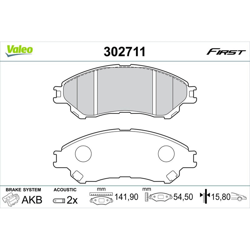 Set placute frana VALEO 302711