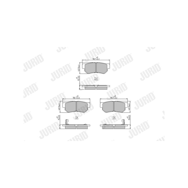 Set placute frana JURID 572557J