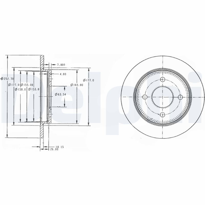 Disc frana DELPHI BG3054C