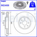 Disc frana DELPHI BG3430